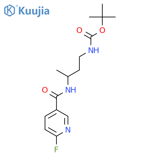tert-butyl N-{3-[(6-fluoropyridin-3-yl)formamido]butyl}carbamate structure