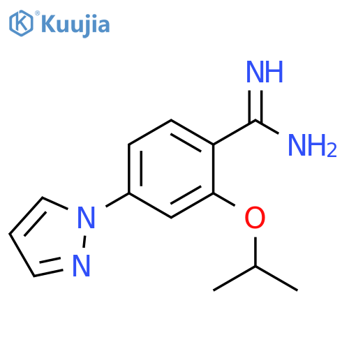 Benzenecarboximidamide, 2-(1-methylethoxy)-4-(1H-pyrazol-1-yl)- structure