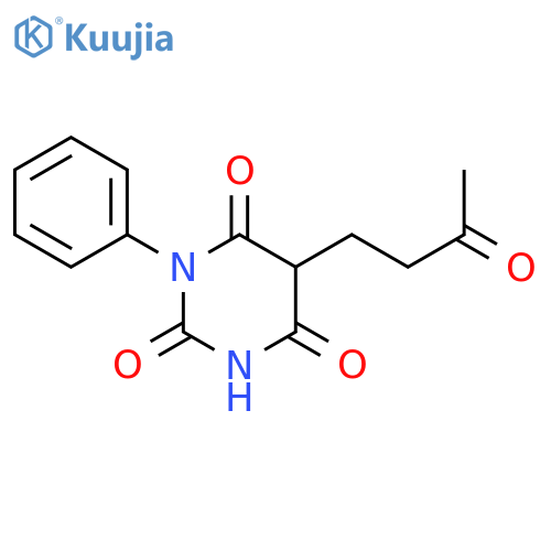 2,4,6(1H,3H,5H)-Pyrimidinetrione,5-(3-oxobutyl)-1-phenyl- structure