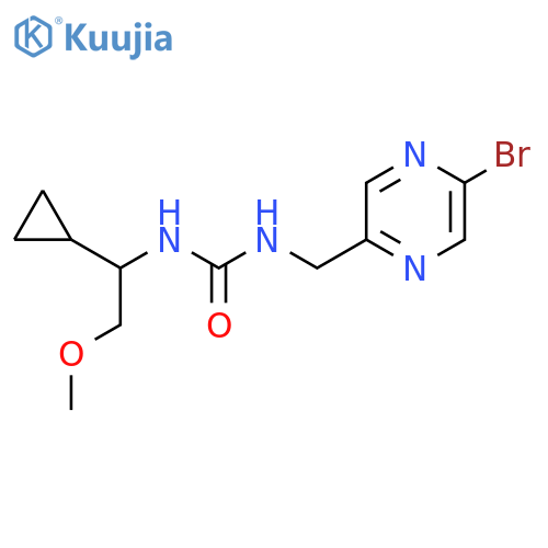 1-[(5-Bromopyrazin-2-yl)methyl]-3-(1-cyclopropyl-2-methoxyethyl)urea structure