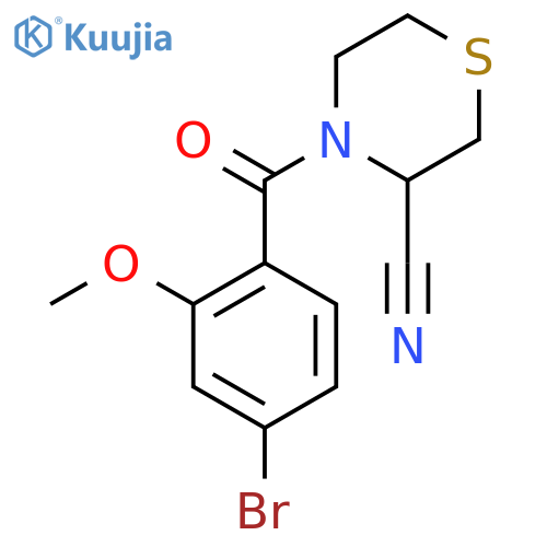 4-(4-bromo-2-methoxybenzoyl)thiomorpholine-3-carbonitrile structure