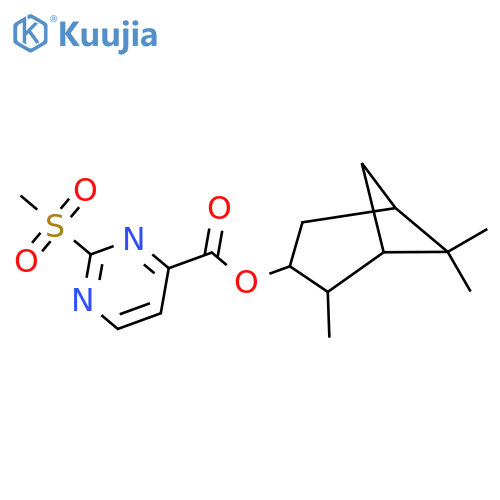 2,6,6-Trimethylbicyclo[3.1.1]heptan-3-yl 2-methanesulfonylpyrimidine-4-carboxylate structure