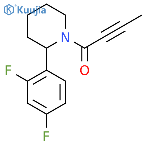1-[2-(2,4-Difluorophenyl)piperidin-1-yl]but-2-yn-1-one structure
