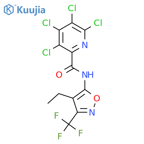 3,4,5,6-tetrachloro-N-[4-ethyl-3-(trifluoromethyl)-1,2-oxazol-5-yl]pyridine-2-carboxamide structure