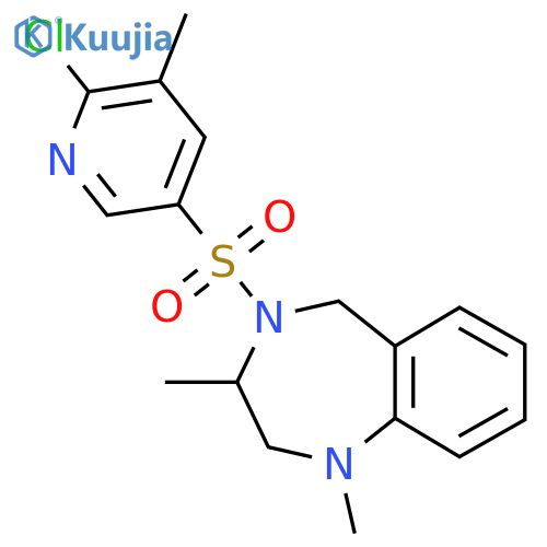 4-[(6-chloro-5-methylpyridin-3-yl)sulfonyl]-1,3-dimethyl-2,3,4,5-tetrahydro-1H-1,4-benzodiazepine structure