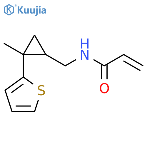 N-{2-methyl-2-(thiophen-2-yl)cyclopropylmethyl}prop-2-enamide structure