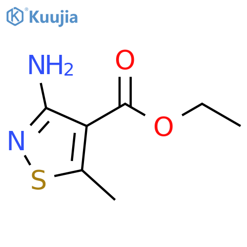 4-Isothiazolecarboxylic acid, 3-amino-5-methyl-, ethyl ester structure