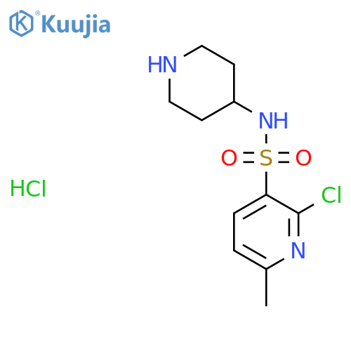 2-chloro-6-methyl-N-(piperidin-4-yl)pyridine-3-sulfonamide hydrochloride structure