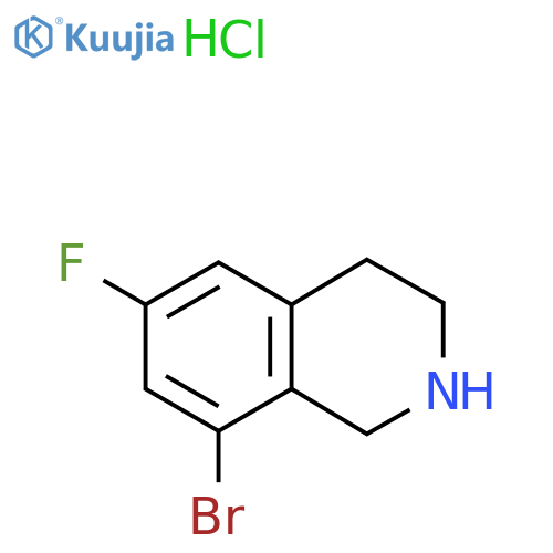 8-Bromo-6-fluoro-1,2,3,4-tetrahydroisoquinoline hydrochloride structure