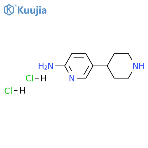 5-(4-piperidyl)pyridin-2-amine;dihydrochloride structure