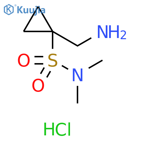 1-(aminomethyl)-N,N-dimethylcyclopropane-1-sulfonamide hydrochloride structure