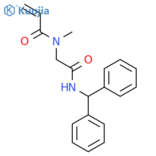 N-{[(diphenylmethyl)carbamoyl]methyl}-N-methylprop-2-enamide structure