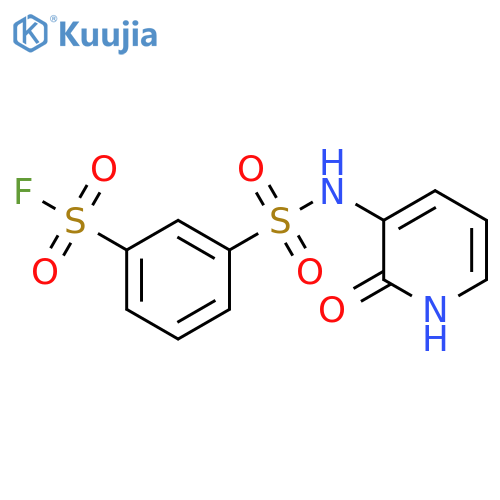 3-[[(1,2-Dihydro-2-oxo-3-pyridinyl)amino]sulfonyl]benzenesulfonyl fluoride structure