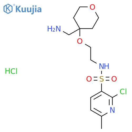N-(2-{[4-(aminomethyl)oxan-4-yl]oxy}ethyl)-2-chloro-6-methylpyridine-3-sulfonamide hydrochloride structure