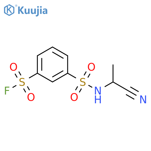 3-[[(1-Cyanoethyl)amino]sulfonyl]benzenesulfonyl fluoride structure