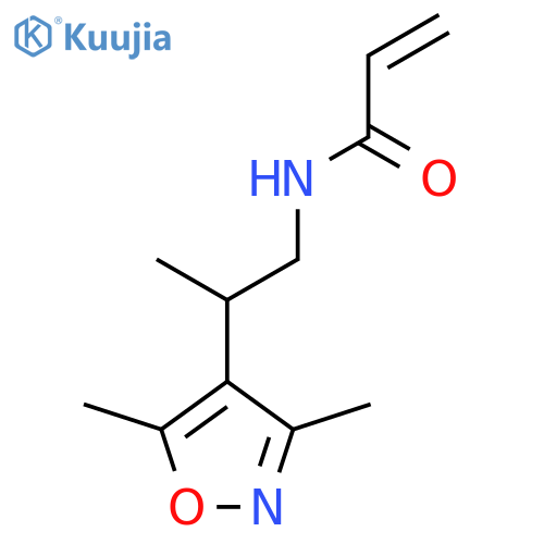 N-2-(dimethyl-1,2-oxazol-4-yl)propylprop-2-enamide structure