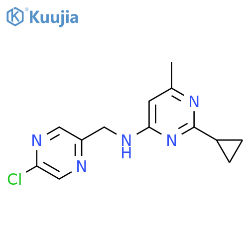 N-(5-chloropyrazin-2-yl)methyl-2-cyclopropyl-6-methylpyrimidin-4-amine structure
