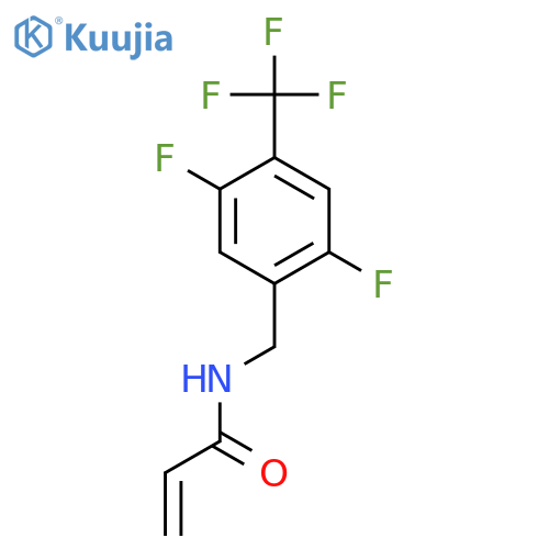 N-{2,5-difluoro-4-(trifluoromethyl)phenylmethyl}prop-2-enamide structure