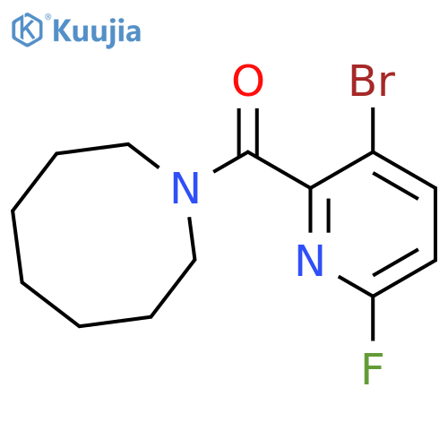 1-(3-bromo-6-fluoropyridine-2-carbonyl)azocane structure