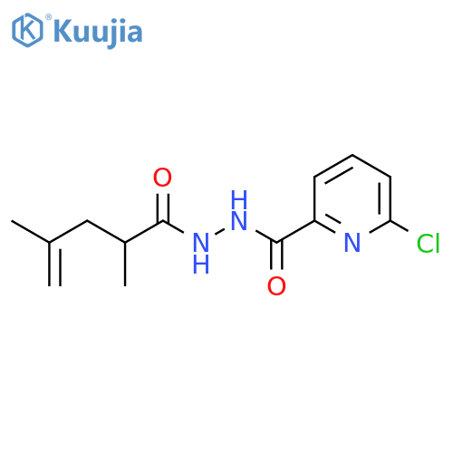 6-chloro-N'-(2,4-dimethylpent-4-enoyl)pyridine-2-carbohydrazide structure