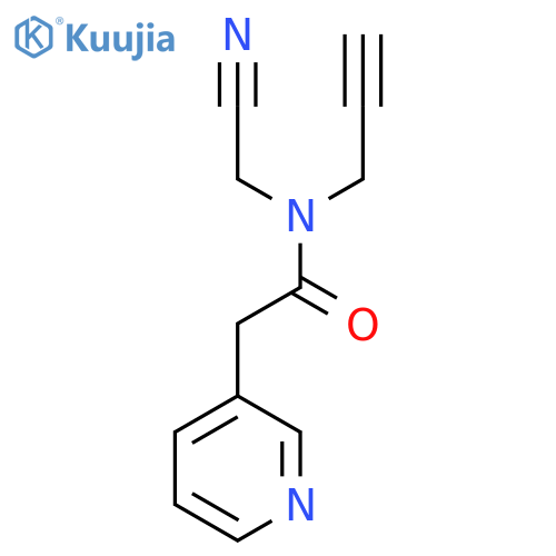 N-(cyanomethyl)-N-(prop-2-yn-1-yl)-2-(pyridin-3-yl)acetamide structure