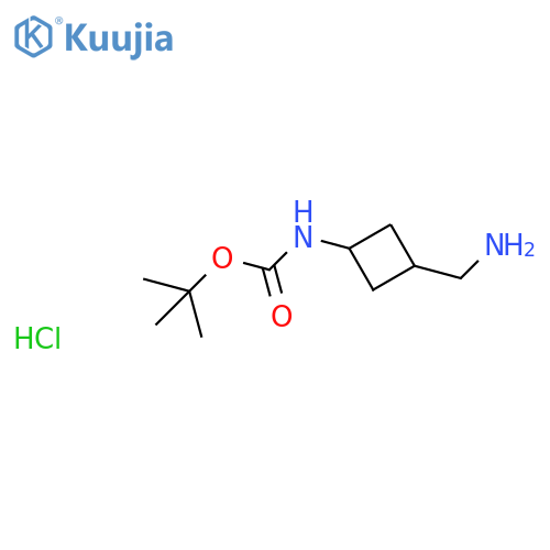 tert-butyl N-[3-(aminomethyl)cyclobutyl]carbamate hydrochloride structure