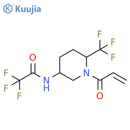 2,2,2-trifluoro-N-1-(prop-2-enoyl)-6-(trifluoromethyl)piperidin-3-ylacetamide structure
