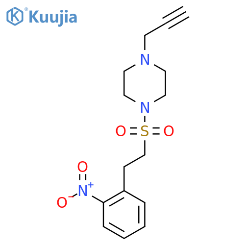 1-[2-(2-Nitrophenyl)ethanesulfonyl]-4-(prop-2-yn-1-yl)piperazine structure