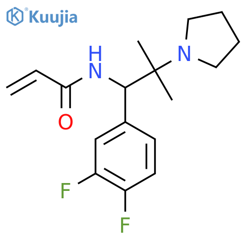 N-1-(3,4-difluorophenyl)-2-methyl-2-(pyrrolidin-1-yl)propylprop-2-enamide structure