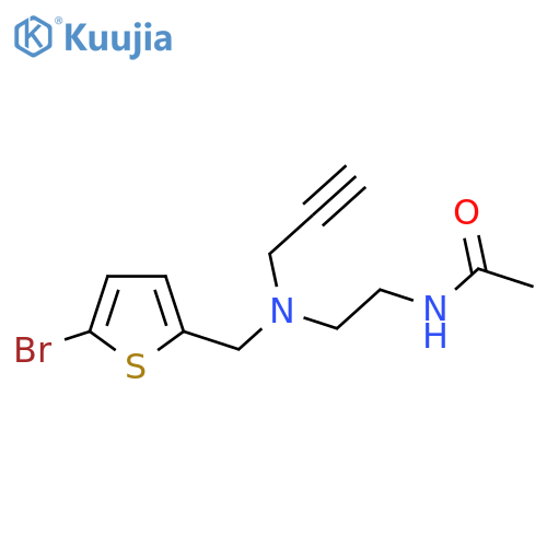 N-(2-{[(5-bromothiophen-2-yl)methyl](prop-2-yn-1-yl)amino}ethyl)acetamide structure