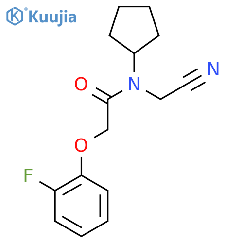 N-(cyanomethyl)-N-cyclopentyl-2-(2-fluorophenoxy)acetamide structure