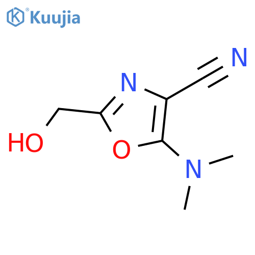 5-(dimethylamino)-2-(hydroxymethyl)-1,3-oxazole-4-carbonitrile structure