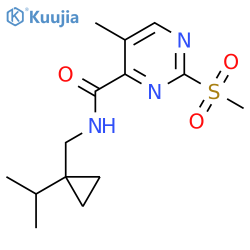 2-methanesulfonyl-5-methyl-N-{[1-(propan-2-yl)cyclopropyl]methyl}pyrimidine-4-carboxamide structure