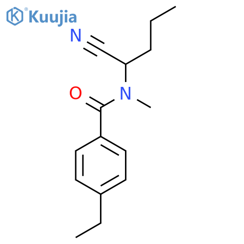 N-(1-cyanobutyl)-4-ethyl-N-methylbenzamide structure