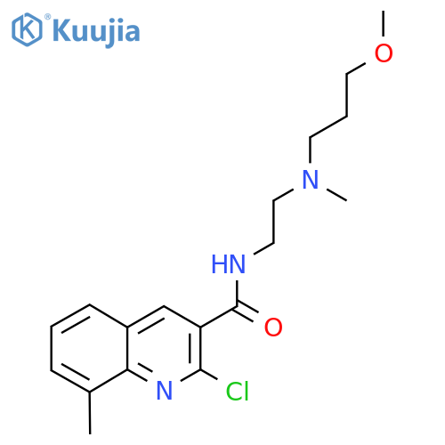 2-chloro-N-{2-[(3-methoxypropyl)(methyl)amino]ethyl}-8-methylquinoline-3-carboxamide structure