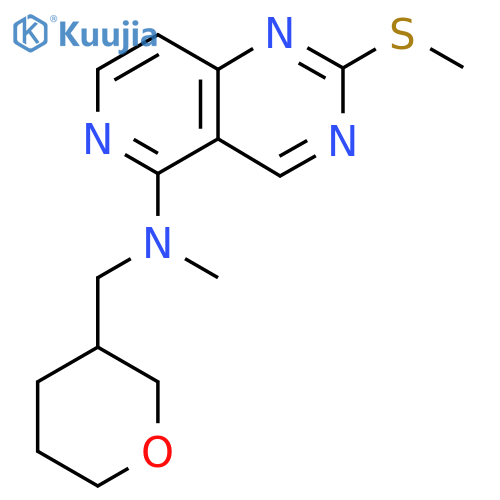 N-methyl-2-(methylsulfanyl)-N-[(oxan-3-yl)methyl]pyrido[4,3-d]pyrimidin-5-amine structure