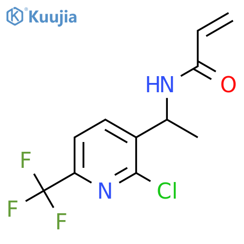 N-{1-2-chloro-6-(trifluoromethyl)pyridin-3-ylethyl}prop-2-enamide structure