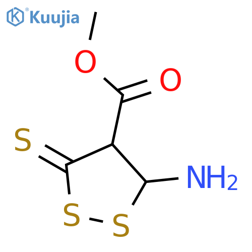 1,2-Dithiolane-4-carboxylicacid,3-amino-5-thioxo-,methylester(9CI) structure