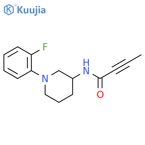 N-1-(2-fluorophenyl)piperidin-3-ylbut-2-ynamide structure