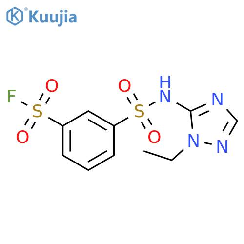 3-[[(1-Ethyl-1H-1,2,4-triazol-5-yl)amino]sulfonyl]benzenesulfonyl fluoride structure