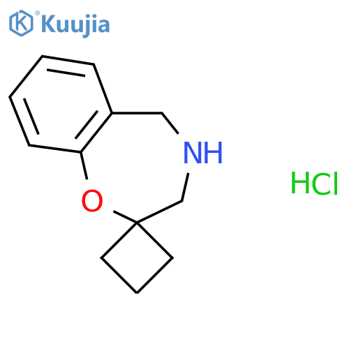 4,5-dihydro-3H-spiro[1,4-benzoxazepine-2,1'-cyclobutane] hydrochloride structure