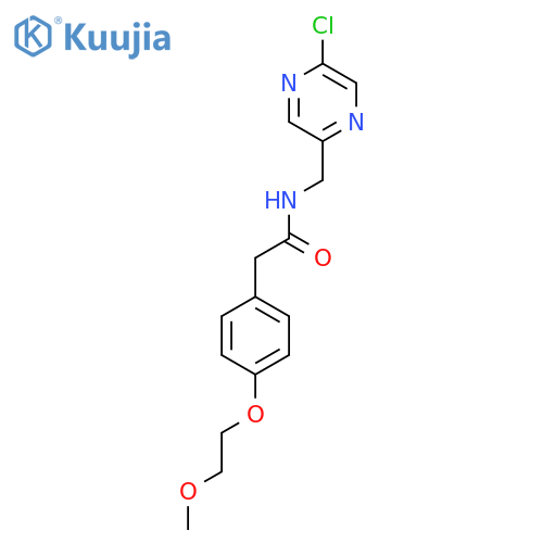 N-[(5-chloropyrazin-2-yl)methyl]-2-[4-(2-methoxyethoxy)phenyl]acetamide structure