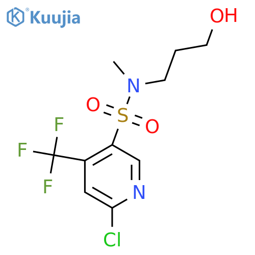 S-6-chloro-4-(trifluoromethyl)pyridin-3-yl-3-hydroxy-N-methylpropane-1-sulfonamido structure