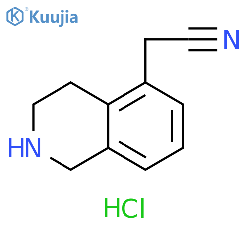 2-(1,2,3,4-tetrahydroisoquinolin-5-yl)acetonitrile hydrochloride structure
