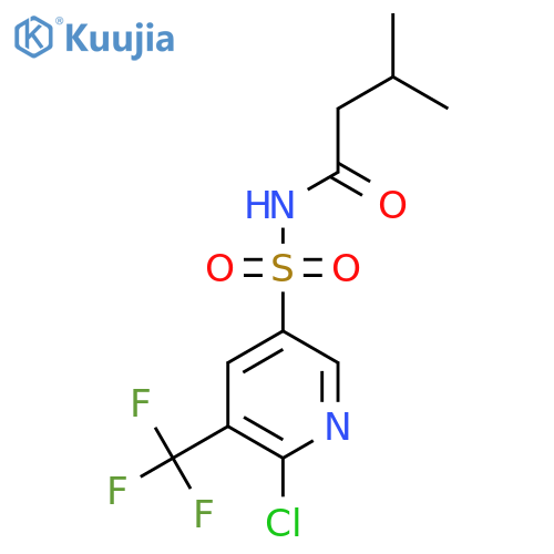 N-{[6-chloro-5-(trifluoromethyl)pyridin-3-yl]sulfonyl}-3-methylbutanamide structure