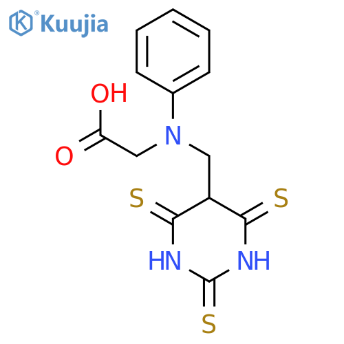 Glycine, N-[(hexahydro-2,4,6-trithioxo-5-pyrimidinyl)methyl]-N-phenyl- structure