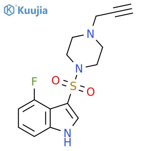 4-fluoro-3-{[4-(prop-2-yn-1-yl)piperazin-1-yl]sulfonyl}-1H-indole structure