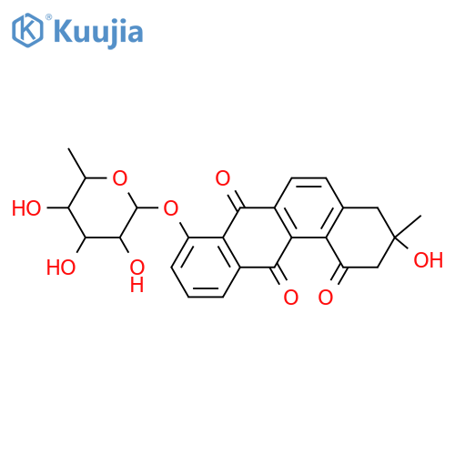 Tetrangomycin; (R)-form, 8-O-α-L-Rhamnopyranoside structure