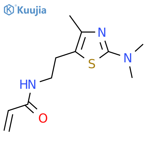 N-{2-[2-(dimethylamino)-4-methyl-1,3-thiazol-5-yl]ethyl}prop-2-enamide structure