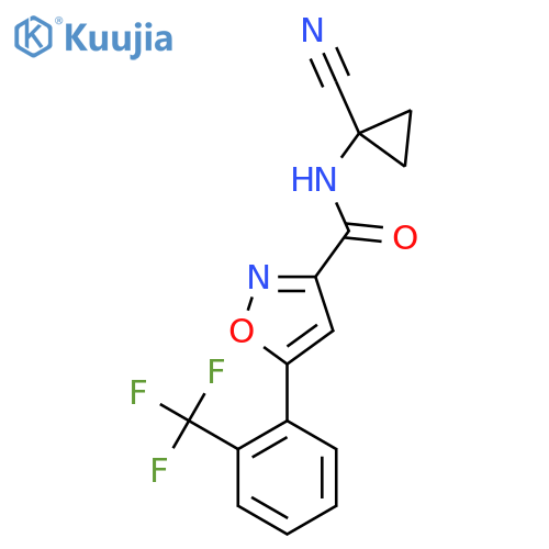 N-(1-cyanocyclopropyl)-5-[2-(trifluoromethyl)phenyl]-1,2-oxazole-3-carboxamide structure